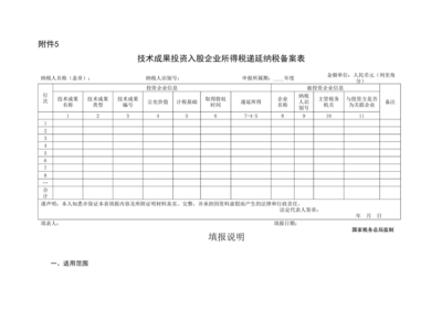 技術(shù)成果投資入股企業(yè)所得稅遞延納稅備案實務(wù)指南